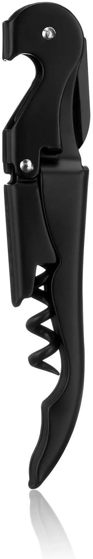 Truetap Double Hinged Waiter's Corkscrew Wine Opener, Stainless Steel Wine Bottle Opener with Built In Foil Cutter, Home Bar Tools, Bar Cart Accessories, Wedding Gifts, Set of 1, Matte Black Truetap Double Hinged Waiter's Corkscrew Wine Opener, Stainless Steel Wine Bottle Opener with Built In Foil Cutter, Home Bar Tools, Bar Cart Accessories, Wedding Gifts, Set of 1, Matte Black