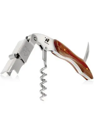 Wood Wine Key for Bartenders, Sommeliers & Wine Lover | Waiter's Corkscrews with Grooved Worm, Serrated Foil Cutter & Polished Wood Handle, Wine Key for Servers Wine Bottle Opener Wood Wine Key for Bartenders, Sommeliers & Wine Lover | Waiter's Corkscrews with Grooved Worm, Serrated Foil Cutter & Polished Wood Handle, Wine Key for Servers Wine Bottle Opener