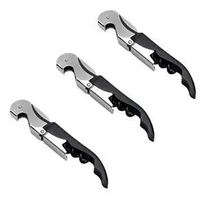 3 Pack waiters corkscrew bottle opener corkscrew wine cork opener waiters corkscrew Black Metal Sommelier Bartenders Restaurant Waiters 3 Pack waiters corkscrew bottle opener corkscrew wine cork opener waiters corkscrew Black Metal Sommelier Bartenders Restaurant Waiters