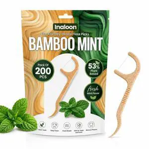 Biodegradable Dental Floss Picks 200 Count | Mint Flavored Eco-Friendly Flossers | Sustainable Natural Material Toothpicks for Fresh Breath & Oral Care (Mint) Biodegradable Dental Floss Picks 200 Count | Mint Flavored Eco-Friendly Flossers | Sustainable Natural Material Toothpicks for Fresh Breath & Oral Care (Mint)