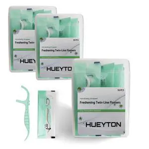 Twin-Line Dental Floss- Individually Wrapped- Dual- Effect Cleaning Flossing-No Breakage or Tearing Floss Stick, Cool Mint Flavor Floss Picks Oral Care Teeth Clean Flat Wire-150 Count Twin-Line Dental Floss- Individually Wrapped- Dual- Effect Cleaning Flossing-No Breakage or Tearing Floss Stick, Cool Mint Flavor Floss Picks Oral Care Teeth Clean Flat Wire-150 Count