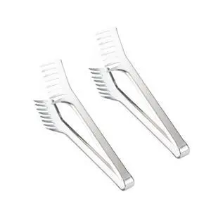 2 Pack Stainless Steel Pasta Tong, Large 9.4" Stainless Steel Spaghetti Serving Tongs, Comfortable Grip Design Pasta Server Utensil for Noodles Bread Kitchen Cooking Baking Tools 2 Pack Stainless Steel Pasta Tong, Large 9.4" Stainless Steel Spaghetti Serving Tongs, Comfortable Grip Design Pasta Server Utensil for Noodles Bread Kitchen Cooking Baking Tools