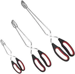 3 Pack Scissor Tongs Cooking Stainless Steel Food Tongs Barbecue Grilling Tongs for Flipping Food Tool, 9/11/13 Inch 3 Pack Scissor Tongs Cooking Stainless Steel Food Tongs Barbecue Grilling Tongs for Flipping Food Tool, 9/11/13 Inch