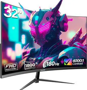 Gawfolk 32 inch Gaming Monitor 1800R Curved Computer Monitors 165HZ / 180HZ | PC Monitors VA Screen Office FHD 1080P Computer Monitor Support HDMI & DP Gawfolk 32 inch Gaming Monitor 1800R Curved Computer Monitors 165HZ / 180HZ | PC Monitors VA Screen Office FHD 1080P Computer Monitor Support HDMI & DP