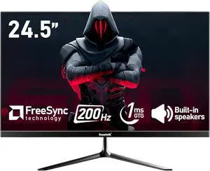 Gawfolk 24.5 Inch PC 200Hz Gaming Monitor, FHD 1080p screen, Built-in speakers,1ms without Bezel, freesync, 99% sRGB, 178 ° Angle View, HDMIDisplayPort, Compatible with wall mounting 75*75MM - Black Gawfolk 24.5 Inch PC 200Hz Gaming Monitor, FHD 1080p screen, Built-in speakers,1ms without Bezel, freesync, 99% sRGB, 178 ° Angle View, HDMIDisplayPort, Compatible with wall mounting 75*75MM - Black