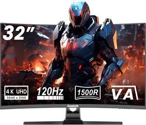 Gawfolk 4K Curved Monitor 32 Inch, 4K 120Hz 1500R Gaming Monitor VA Panel
1ms, Sync G-Sync & FreeSync 4K Monitor, VESA 100x100 with speakers Gawfolk 4K Curved Monitor 32 Inch, 4K 120Hz 1500R Gaming Monitor VA Panel
1ms, Sync G-Sync & FreeSync 4K Monitor, VESA 100x100 with speakers
