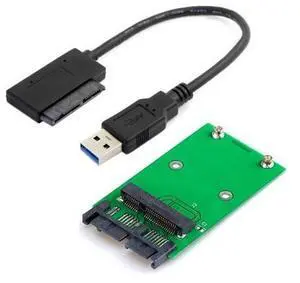 Micro SATA 16 Pin to Mini SATA mSATA SSD Hard Disk PCB Converter Adapter for 50mm mSATA SSD with Micro SATA to USB 3.0 Data Cable Micro SATA 16 Pin to Mini SATA mSATA SSD Hard Disk PCB Converter Adapter for 50mm mSATA SSD with Micro SATA to USB 3.0 Data Cable