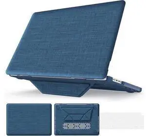WERLEO Case for MacBook Pro 16 inch 2025 2024 2023 2022 2021 M4 M3 M2 M1 A3186 A3403 A2991 A2780 A2485 Fabric Textured Hard Shell Case with Foldable Kickstand & Keyboard Cover Blue WERLEO Case for MacBook Pro 16 inch 2025 2024 2023 2022 2021 M4 M3 M2 M1 A3186 A3403 A2991 A2780 A2485 Fabric Textured Hard Shell Case with Foldable Kickstand & Keyboard Cover Blue