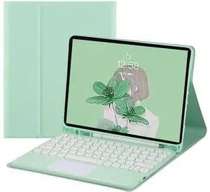 BONAEVER Keyboard Case for iPad 10.2 inch 9th 8th 7th Generation iPad Pro Air 3 Pro 10.5 Slim Leather Cover with Touchpad Keyboard / Pencil Holder Mint Green BONAEVER Keyboard Case for iPad 10.2 inch 9th 8th 7th Generation iPad Pro Air 3 Pro 10.5 Slim Leather Cover with Touchpad Keyboard / Pencil Holder Mint Green