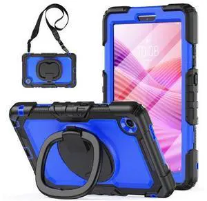 Case for Lenovo Tab One 8.7 inch 2025 / Tab K9 8.7" 2025 TB305XU TB305FU, Shockproof Hard Duty Case with Screen Protector + 360 Rotating Hand Strap & Stand + Shoulder Strap Blue Case for Lenovo Tab One 8.7 inch 2025 / Tab K9 8.7" 2025 TB305XU TB305FU, Shockproof Hard Duty Case with Screen Protector + 360 Rotating Hand Strap & Stand + Shoulder Strap Blue