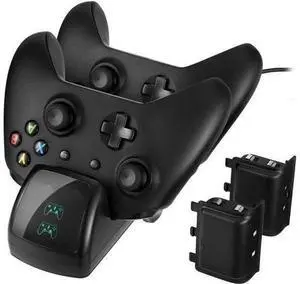 Xbox One Controller Charger, Slopehill Xbox One / One S / One Elite Wireless Controller Charger Charging Station Stand Dock Adapter With 2 Rechargeable 400mAh Battery Packs, 3 - 4 Hours Gaming Time Xbox One Controller Charger, Slopehill Xbox One / One S / One Elite Wireless Controller Charger Charging Station Stand Dock Adapter With 2 Rechargeable 400mAh Battery Packs, 3 - 4 Hours Gaming Time