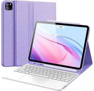 Touchpad Keyboard Case for iPad 10.2 inch 9th 8th 7th 2021/2020/2019, iPad Pro 10.5 inch/iPad Air 3 10.5, Smart Stand Cover with Detachable Wireless Magnetic Keyboard, Pencil Holder Purple Touchpad Keyboard Case for iPad 10.2 inch 9th 8th 7th 2021/2020/2019, iPad Pro 10.5 inch/iPad Air 3 10.5, Smart Stand Cover with Detachable Wireless Magnetic Keyboard, Pencil Holder Purple