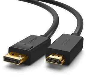BUCIER UGREEN 4K UHD DP to HDMI Male to Male Displayport to HDMI Video Cable DisplayPort to HDTV Monitor Cable Support Audio for HP ,HTC VIVE Virtual Reality System and DP Enabled Devices 6.6 ft. BUCIER UGREEN 4K UHD DP to HDMI Male to Male Displayport to HDMI Video Cable DisplayPort to HDTV Monitor Cable Support Audio for HP ,HTC VIVE Virtual Reality System and DP Enabled Devices 6.6 ft.