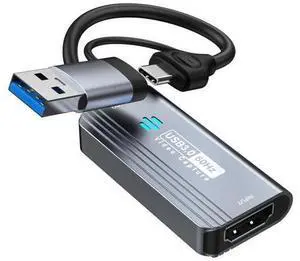 BUCIER Video Capture Card, 4K HDMI to USB/USB C 3.0 Capture Card, 1080P 60FPS Video Capture Device, for Streaming, Teaching,Gaming, Video conferencing or Live Broadcasting BUCIER Video Capture Card, 4K HDMI to USB/USB C 3.0 Capture Card, 1080P 60FPS Video Capture Device, for Streaming, Teaching,Gaming, Video conferencing or Live Broadcasting