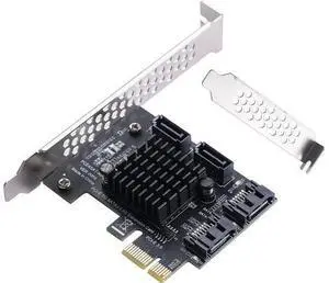 PCIe SATA Card 4 Ports,SATA III 6 Gbps Controller Expansion Card, ASM1064/SATA 3.0 Non-Raid,with Low Profile Bracket PCIe SATA Card 4 Ports,SATA III 6 Gbps Controller Expansion Card, ASM1064/SATA 3.0 Non-Raid,with Low Profile Bracket