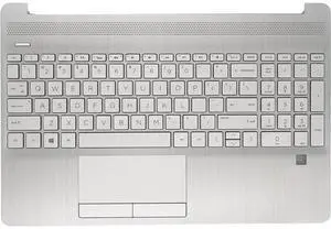 Replacement Upper Case Palmrest for H-P 15T-DW 15-DW 15S-DU Series Laptop with Backlight Keyboard Assembly L52154-001 AP2H8000410 Natural Silver W/FPR Replacement Upper Case Palmrest for H-P 15T-DW 15-DW 15S-DU Series Laptop with Backlight Keyboard Assembly L52154-001 AP2H8000410 Natural Silver W/FPR