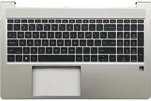 Replacement Laptop Upper Case Palmrest Backlit Keyboard Assembly Part for HP ProBook 450 G8 455 G8 M21742-001 Silver Replacement Laptop Upper Case Palmrest Backlit Keyboard Assembly Part for HP ProBook 450 G8 455 G8 M21742-001 Silver