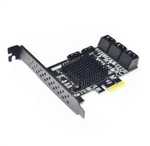 8 Ports SATA 3.0 to PCIe Expansion Card Adapter Converter with 6 SATA Cables Low Profile Bracket Boot As System Disk for Marvell 88SE9215 Chip with Heat Sink HDD (Only Card) 8 Ports SATA 3.0 to PCIe Expansion Card Adapter Converter with 6 SATA Cables Low Profile Bracket Boot As System Disk for Marvell 88SE9215 Chip with Heat Sink HDD (Only Card)
