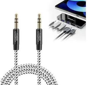 CableCreation Aux Cable for Car with iPad Pro USB C Hub, Dockteck 5 in 1 Adapter for iPad Pro 2021 2020 iPad Air 4 CableCreation Aux Cable for Car with iPad Pro USB C Hub, Dockteck 5 in 1 Adapter for iPad Pro 2021 2020 iPad Air 4