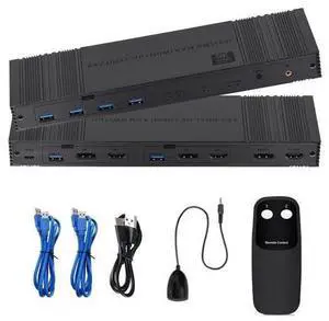 8K@60Hz HDMI + Displayport KVM Switch 2 Computers 2 Monitors, 4K@120Hz KVM Switcher for 2 PCs Share Dual Monitors and 4 USB 3.0 Devices for Keyboard, Mouse, Printer (IR Remote Control) 8K@60Hz HDMI + Displayport KVM Switch 2 Computers 2 Monitors, 4K@120Hz KVM Switcher for 2 PCs Share Dual Monitors and 4 USB 3.0 Devices for Keyboard, Mouse, Printer (IR Remote Control)