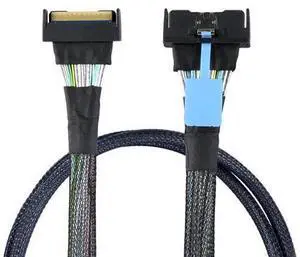 NFHK PCI-E 5.0 Mini Cool Edge IO MCIO STR SFF-8654 PCI-E Slimline SAS 8i 74Pin Male to SFF-8654 SAS 4.0 74Pin Male SFF-8654 Extender Cable 50cm NFHK PCI-E 5.0 Mini Cool Edge IO MCIO STR SFF-8654 PCI-E Slimline SAS 8i 74Pin Male to SFF-8654 SAS 4.0 74Pin Male SFF-8654 Extender Cable 50cm