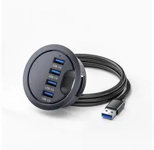 ChenYang USB 3.0 Flush Mount Desktop HUB,4 USB 3.0 Port HUB Grommet Hole 2.36"(60mm) ChenYang USB 3.0 Flush Mount Desktop HUB,4 USB 3.0 Port HUB Grommet Hole 2.36"(60mm)