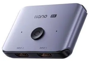 llano HDMI 2.1 Switch 2 in 1 Out 8K@60Hz 4K@120Hz, HDMI Switcher 48Gbps Bidirectional, Supports VRR HDR10 Dolby Atmos, for PS5 Xbox Apple TV Roku Switch 2, Aluminum Alloy Case llano HDMI 2.1 Switch 2 in 1 Out 8K@60Hz 4K@120Hz, HDMI Switcher 48Gbps Bidirectional, Supports VRR HDR10 Dolby Atmos, for PS5 Xbox Apple TV Roku Switch 2, Aluminum Alloy Case