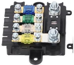 5 Way Box 12V 24V Power Distribution Block Holder with 30A 60A 80A 100A 250A Negative Busbar for Automotive 5 Way Box 12V 24V Power Distribution Block Holder with 30A 60A 80A 100A 250A Negative Busbar for Automotive