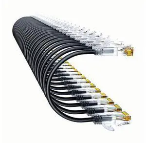 Cat6a Patch Cables 5ft (24 Pack) Slim, Cat6 Ethernet Patch Cable Pure Copper, Flexible Cat 6 Patch Cable 550MHZ 10G, Space-Saving Cat 6A Network Cables for Patch Panel, Black Cat6a Patch Cables 5ft (24 Pack) Slim, Cat6 Ethernet Patch Cable Pure Copper, Flexible Cat 6 Patch Cable 550MHZ 10G, Space-Saving Cat 6A Network Cables for Patch Panel, Black