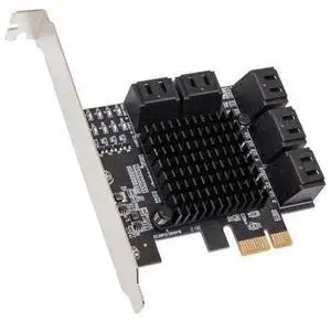 IO CREST 10 Port SATA III to PCIe 3.0 x1 Non-RAID Expansion Card JMB582 Low Profile Bracket, (SY-PEX40167) IO CREST 10 Port SATA III to PCIe 3.0 x1 Non-RAID Expansion Card JMB582 Low Profile Bracket, (SY-PEX40167)