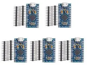 Diymore Pro Micro Microcontroller 16MHz 5V ATmega32U4 with 2-Row Pins Header Module Board Micro USB Development Board Diymore Pro Micro Microcontroller 16MHz 5V ATmega32U4 with 2-Row Pins Header Module Board Micro USB Development Board