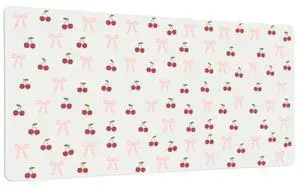 Idocolors Bow Cherry Desk Mat, Cute Extended Gaming Keyboard Mouse Pad, Large Office Desk Cover Mat Pad Deskmat, Non-Slip Leather Home Office Desk Mat Protector 31.5"15.7" Idocolors Bow Cherry Desk Mat, Cute Extended Gaming Keyboard Mouse Pad, Large Office Desk Cover Mat Pad Deskmat, Non-Slip Leather Home Office Desk Mat Protector 31.5"15.7"