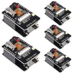 5 Set ESP32 Cam WiFi Bluetooth Development Board with OV2640 Camera Module + Micro USB to Serial Port CH340C 4.75V-5.25V Nodemcu for Raspberry Pi 5 Set ESP32 Cam WiFi Bluetooth Development Board with OV2640 Camera Module + Micro USB to Serial Port CH340C 4.75V-5.25V Nodemcu for Raspberry Pi