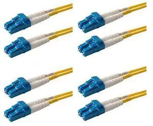 SpeedyFiberTX 4-Pack 1 Foot LC to LC Fiber Patch Cable, Corning SMF-28 Singlemode 9/125um Ultra Optical Fiber, Duplex, Yellow Riser OFNR Cable Jacket SpeedyFiberTX 4-Pack 1 Foot LC to LC Fiber Patch Cable, Corning SMF-28 Singlemode 9/125um Ultra Optical Fiber, Duplex, Yellow Riser OFNR Cable Jacket