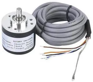Incremental Encoder, Outer Diameter 38mm Encoder Cable Length 2m ASIC Devices Anti- Interference for Power Supply Reverse Wiring Protection Conversion(100P/R) Incremental Encoder, Outer Diameter 38mm Encoder Cable Length 2m ASIC Devices Anti- Interference for Power Supply Reverse Wiring Protection Conversion(100P/R)