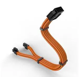 Computer accessory CPU 8P exteon cable nylon braided wire adapter cable factory wholesale orange Computer accessory CPU 8P exteon cable nylon braided wire adapter cable factory wholesale orange