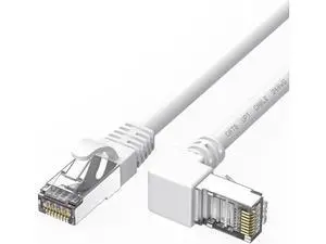 90 Degree CAT6 Ethernet Cable Right Angle Upward Angled White 3ft,RJ45 LAN Gigabit Network Cord Cat 6 90 Degree Adapter,Bandwidth up to 250MHz 1Gbps 90 Degree CAT6 Ethernet Cable Right Angle Upward Angled White 3ft,RJ45 LAN Gigabit Network Cord Cat 6 90 Degree Adapter,Bandwidth up to 250MHz 1Gbps