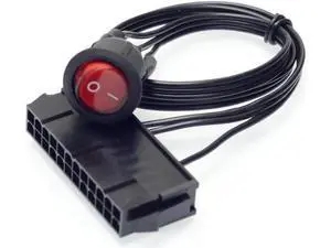 ATX/EPS 24pin Power supply Jump Start cable with ON / OFF button switch Mining Power adapter reset switch lines ATX/EPS 24pin Power supply Jump Start cable with ON / OFF button switch Mining Power adapter reset switch lines
