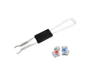 Two-in-one metal pull-out shaft key dual-purpose tool for starting the shaft, changing the key cap, and disassembly. Computer accessory. Two-in-one metal pull-out shaft key dual-purpose tool for starting the shaft, changing the key cap, and disassembly. Computer accessory.