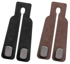 Car seat back straps, in-car multi-functional hidden suede-covered universal hooks, vehicle rear seat storage small hooks Grey:Two hooks two pieces assembled Car seat back straps, in-car multi-functional hidden suede-covered universal hooks, vehicle rear seat storage small hooks Grey:Two hooks two pieces assembled