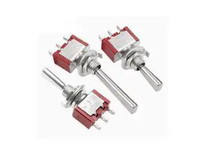 Red flat-handle toggle switch MTS-102 small rotary switch - self-locking reset for model aircraft remote control Red flat-handle toggle switch MTS-102 small rotary switch - self-locking reset for model aircraft remote control