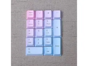 17 Keys Numeric Keypad PBT Dyeing Sublimation Numpad Keycaps OEM for Cherry MX Gaming Mechanical Keyboard (Top Printed-Blue Pink Gradient) 17 Keys Numeric Keypad PBT Dyeing Sublimation Numpad Keycaps OEM for Cherry MX Gaming Mechanical Keyboard (Top Printed-Blue Pink Gradient)