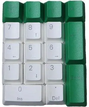 Kesoto Mechanical Gaming Keyboard Numeric Keycaps, PBT Keycaps, Dustproof Waterproof Anti-Slip Home Custom Keycaps for Numeric Keypad - Green White, 17Key for OEM Kesoto Mechanical Gaming Keyboard Numeric Keycaps, PBT Keycaps, Dustproof Waterproof Anti-Slip Home Custom Keycaps for Numeric Keypad - Green White, 17Key for OEM