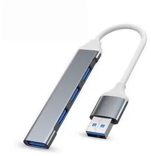 USB hub extender - Four-in-one hub, Type-C to four-outlet docking station, external device for connecting computers and mobile phones, converter USB 3.0 black line gray color USB hub extender - Four-in-one hub, Type-C to four-outlet docking station, external device for connecting computers and mobile phones, converter USB 3.0 black line gray color