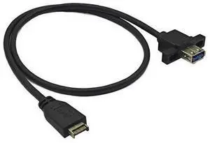 USB 3.2 front panel cable of TYPE-E KEY-A to USB-AM short cable 10G chassis with screw holes present USB 3.2 front panel cable of TYPE-E KEY-A to USB-AM short cable 10G chassis with screw holes present