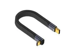 FOR 240W, 40Gbps USB C Cable 5inch, 90 Degree USB C Cable Short Flat FPC USB C Cable 8K PD3.1 USB 4 Cable for 4, Book FOR 240W, 40Gbps USB C Cable 5inch, 90 Degree USB C Cable Short Flat FPC USB C Cable 8K PD3.1 USB 4 Cable for 4, Book