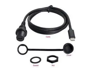 Dustproof Waterproof USB-C Type-C USB 3.1 Exteon Flush Car Mount Exteon Cable for Dashboard Panel Dustproof Waterproof USB-C Type-C USB 3.1 Exteon Flush Car Mount Exteon Cable for Dashboard Panel
