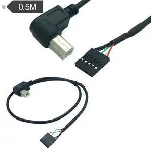 FOR 50cm Usb 90 B Male To 1x 5pin Female XH2.54 Usb Header Pcb Motherboard Cable FOR 50cm Usb 90 B Male To 1x 5pin Female XH2.54 Usb Header Pcb Motherboard Cable
