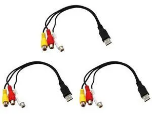 3X USB To 3RCA Cable USB Female To 3 RCA Rgb Video AV Composite Adapter Converter Cable Cord Connector Lead 3X USB To 3RCA Cable USB Female To 3 RCA Rgb Video AV Composite Adapter Converter Cable Cord Connector Lead
