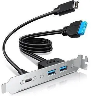 20Gbps USB3.2 Gen2x2 USB-C Front Panel Adapter, Motherboard Header Exteon Cable, USB-C and USB to USB3.2 Type-E Key-A 20-Pin and 19-Pin USB3.0 Connectors with PCIe Bracket 20Gbps USB3.2 Gen2x2 USB-C Front Panel Adapter, Motherboard Header Exteon Cable, USB-C and USB to USB3.2 Type-E Key-A 20-Pin and 19-Pin USB3.0 Connectors with PCIe Bracket